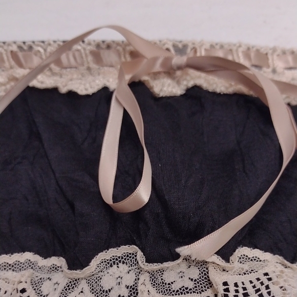 Heart Soul Y2K Black Cream Ruffled Bustier Camisole,Romantic,Bohemian babydoll. - Picture 4 of 12